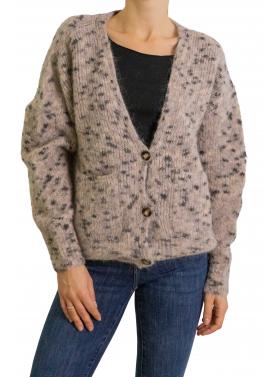 Cardigan con bottoni a V in mohair 